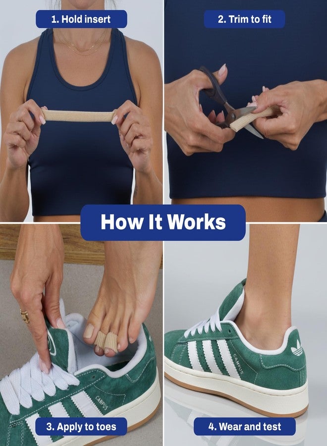 URIEL Silicone Toe Sleeves – Cuttable Toe Cushions for Corns, Calluses, Blisters and Ingrown Nails – Soft Protective Tubes for Comfortable Everyday Wear - Image 4